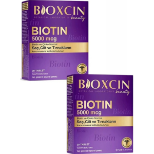 Biotin 5.000 Mcg 30 Tablet - Biotin Çinko 15 Mg Saç Ve Tırnak Vitamini 2 Li Avantajlı Set