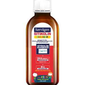 Kids Sıvı Form - Sitikolin DHA Omega 3 Norveç Balık Yağı ve B12 - 150 ml