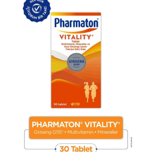 Pharamton Vitality 30 Tablet - Ginseng G115, Multivitamin Ve Mineraller