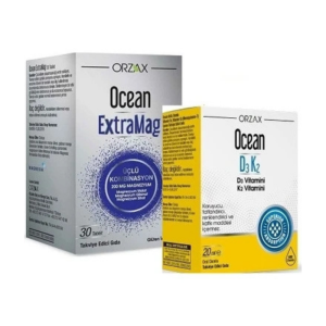 Orzax Ocean D3K2 Vitamini 20 ml Damla+Ocean Extramag 30 Tablet